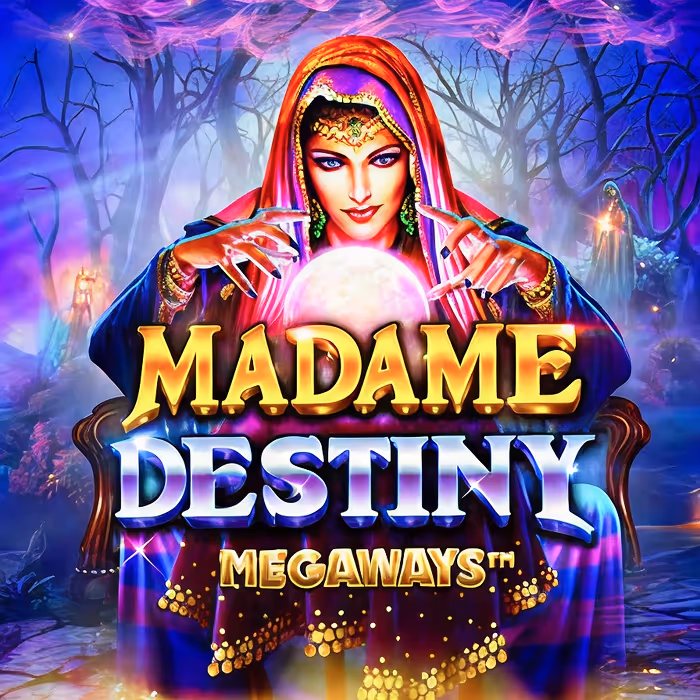 Madame Destiny slot with mystical fortune teller and progressive jackpot
